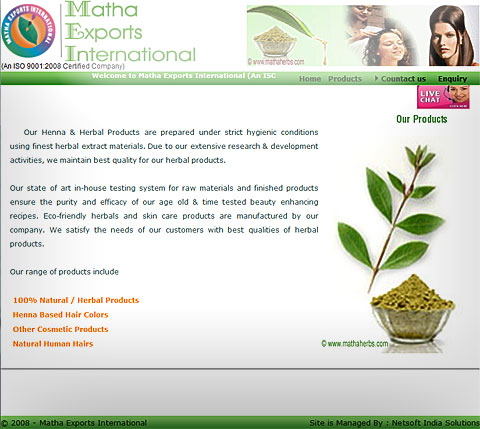 Matha Herbs veb sajt